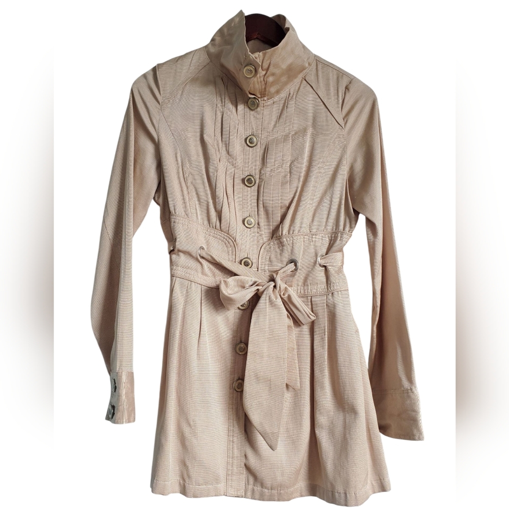 Double Zero | Trench Coat With Corset Back Size M Tan Color